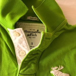 Abercrombie Polo T Shirt Muscle Small Green